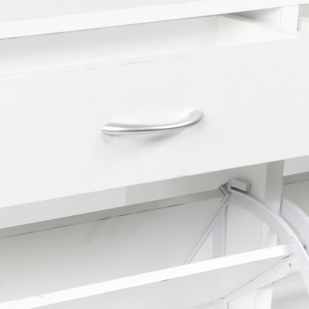 Sarantino 24 Pairs Shoe Cabinet Storage White Drawers Chest 1200 x 240 x 920 in White Image 8