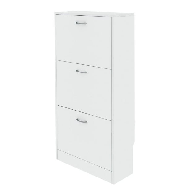 Sarantino Mavis Shoe Cabinet in White Image 2