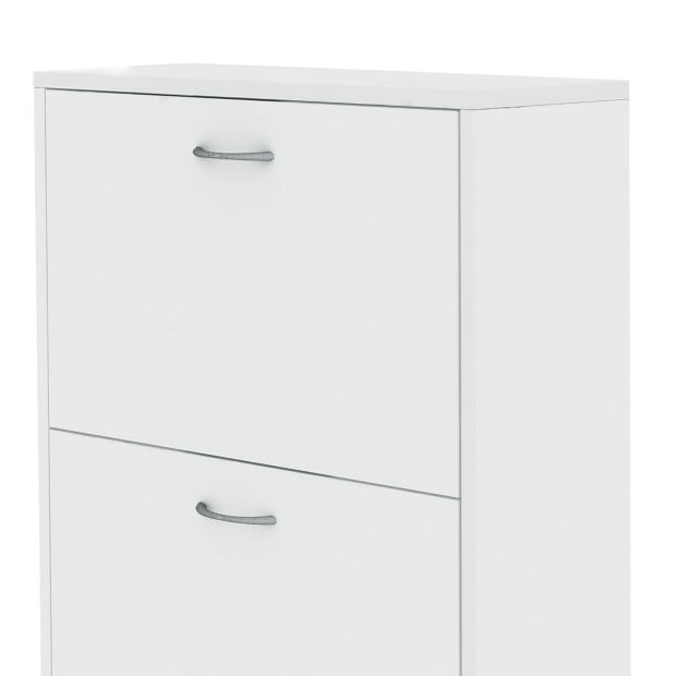 Sarantino Mavis Shoe Cabinet in White Image 12