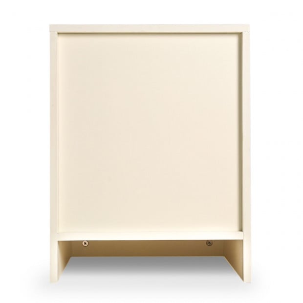 Sarantino Bedside Table with Drawers Cabinet Storage 51x40cm White Red Image 5