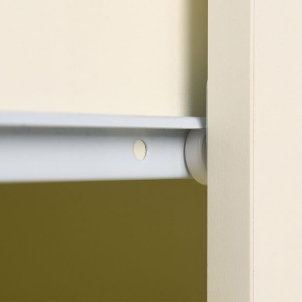 Bedside Table with Drawers MDF Cabinet Storage - White Image 10