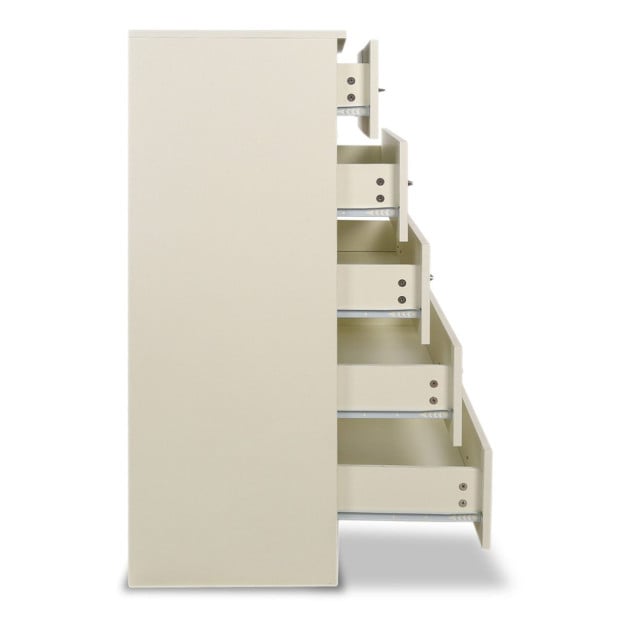 Sarantino Tallboy Dresser 6 Chest Of Drawers Cabinet 85 x 39.5 x 105cm in White Image 4