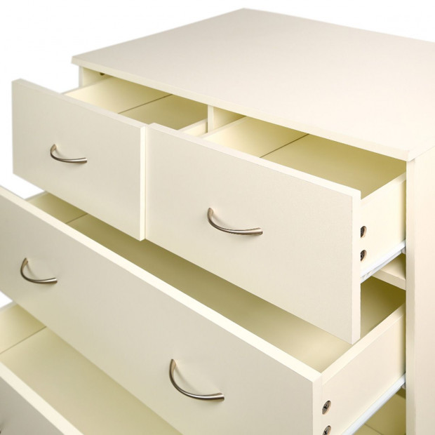 Sarantino Tallboy Dresser 6 Chest of Drawers Storage Cabinet 85x39.5x105cm Image 7