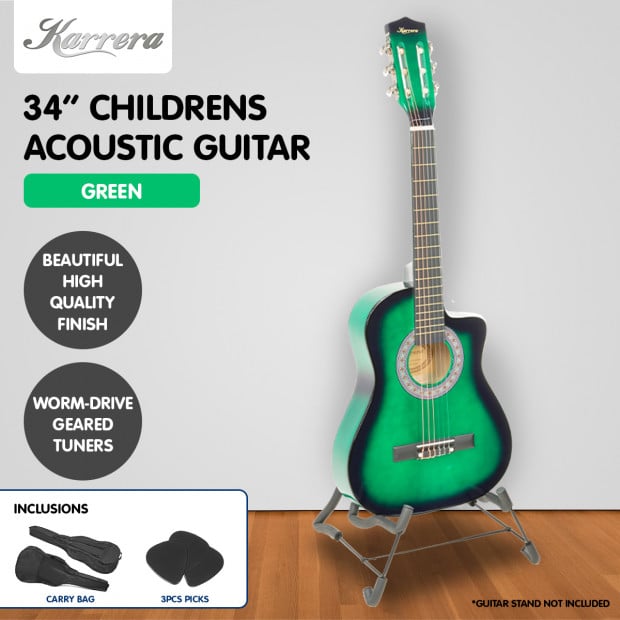 Karrera Childrens acoustic guitar - Green Image 6