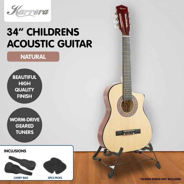 Karrera Childrens acoustic guitar - Natural Image 6