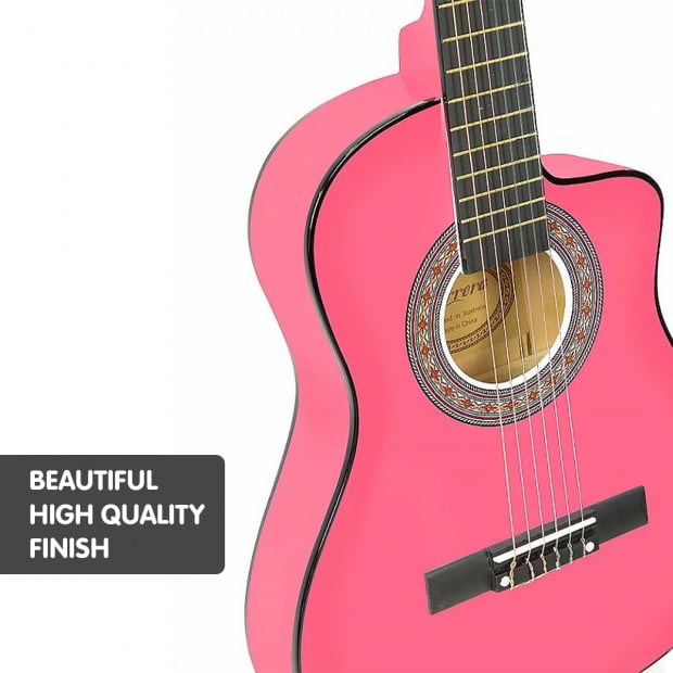Karrera Childrens acoustic guitar - Pink Image 4