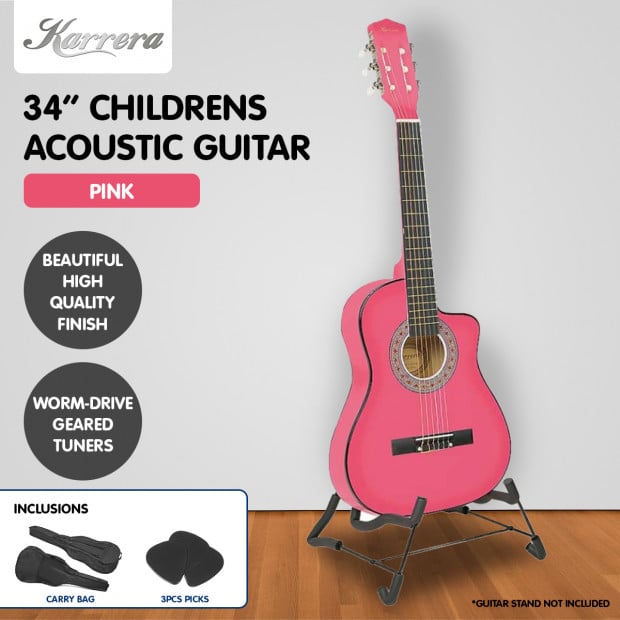 Karrera Childrens acoustic guitar - Pink Image 6