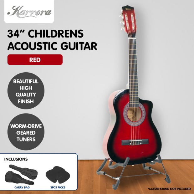 Karrera Childrens acoustic guitar - Red Image 5