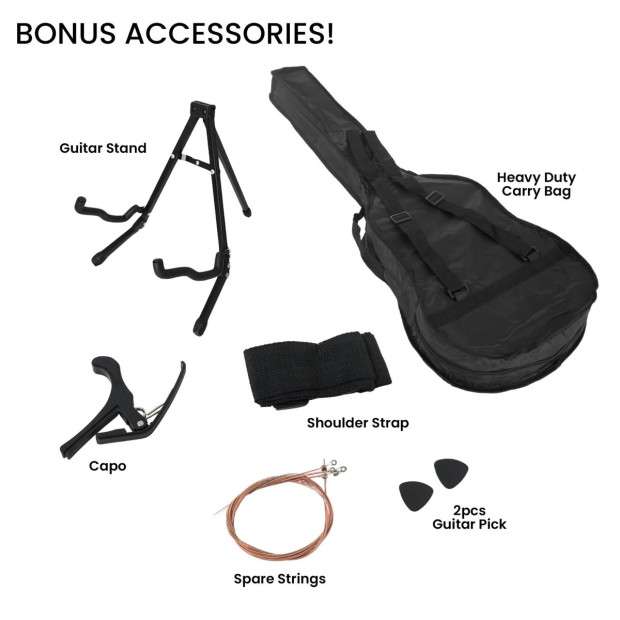 Karrera 38in Pro Cutaway Acoustic Guitar with guitar bag - Purple Burst Image 6