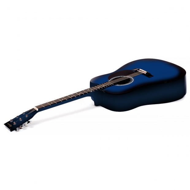 Karrera 38in Cutaway Acoustic Guitar with Carry Bag - Blue Burst Image 2