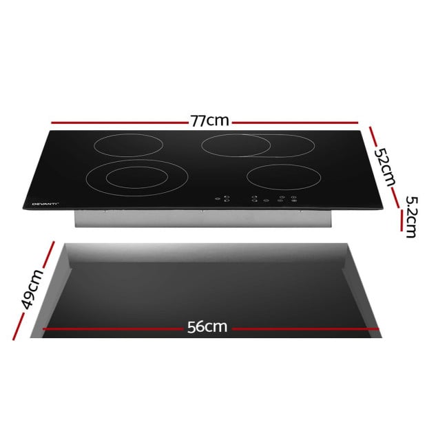 Ceramic Cooktop 77cm Electric Cooker 4 6 Burner Stove Touch Control Image 2