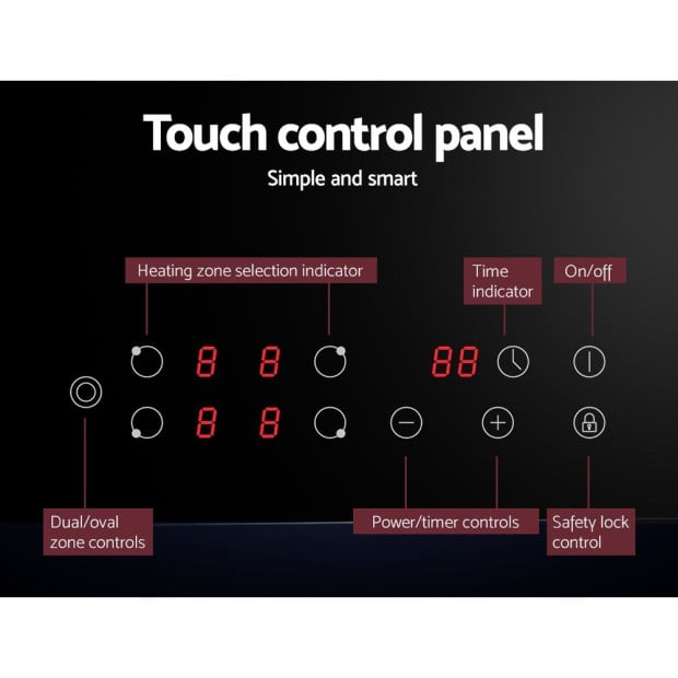 Ceramic Cooktop 77cm Electric Cooker 4 6 Burner Stove Touch Control Image 6