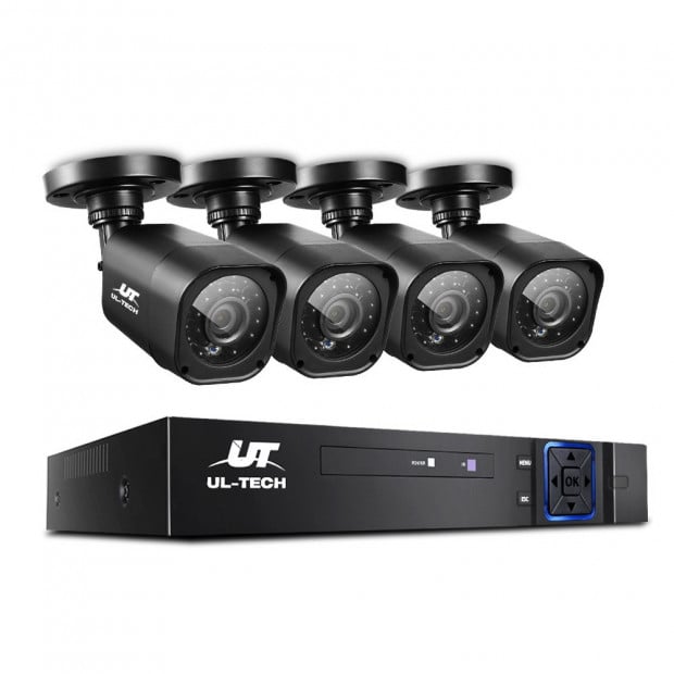 UL-TECH 4CH 5 IN 1 DVR CCTV Security System Video Recorder 4 Cameras Image 1