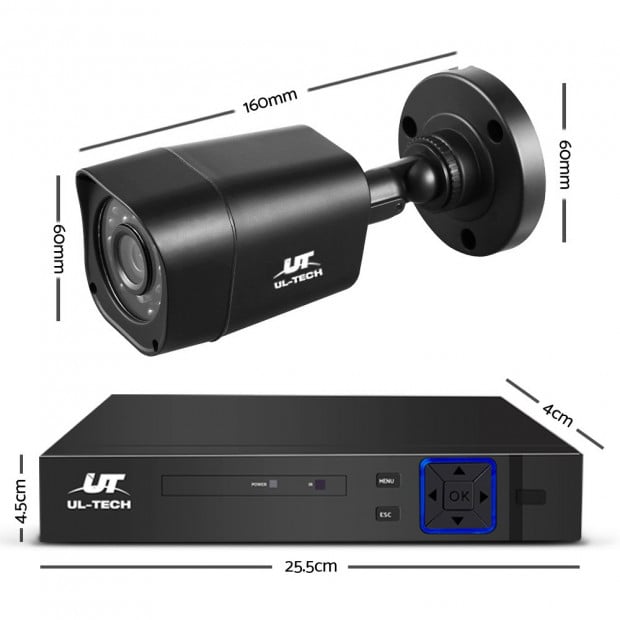 UL-TECH 4CH 5 IN 1 DVR CCTV Security System Video Recorder 4 Cameras Image 1