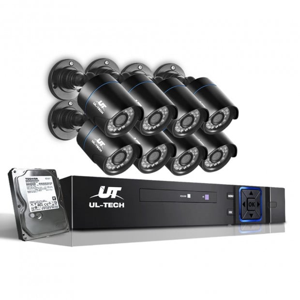 1080P Eight Channel HDMI CCTV Security Camera 1 TB
