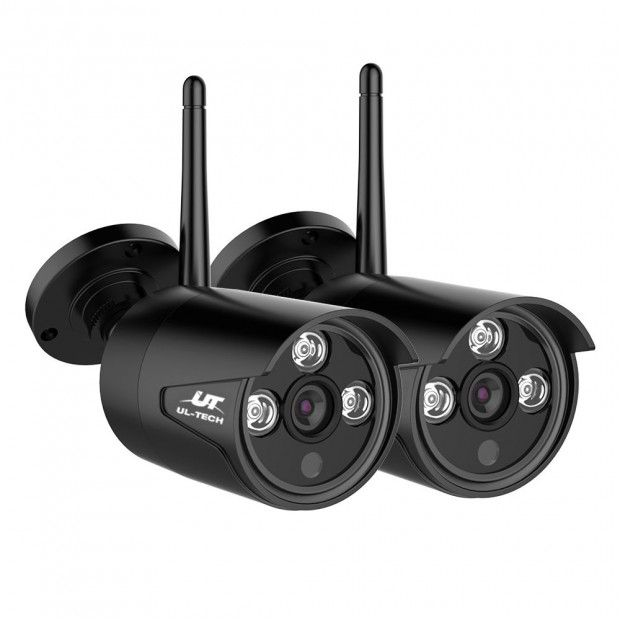 UL-tech Wireless CCTV System 2 Camera Set DVR Outdoor Long Range 1080P