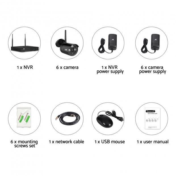 UL-TECH 1080P 8CH 6 Wireless Security Bullet Camera NVR Video Image 2