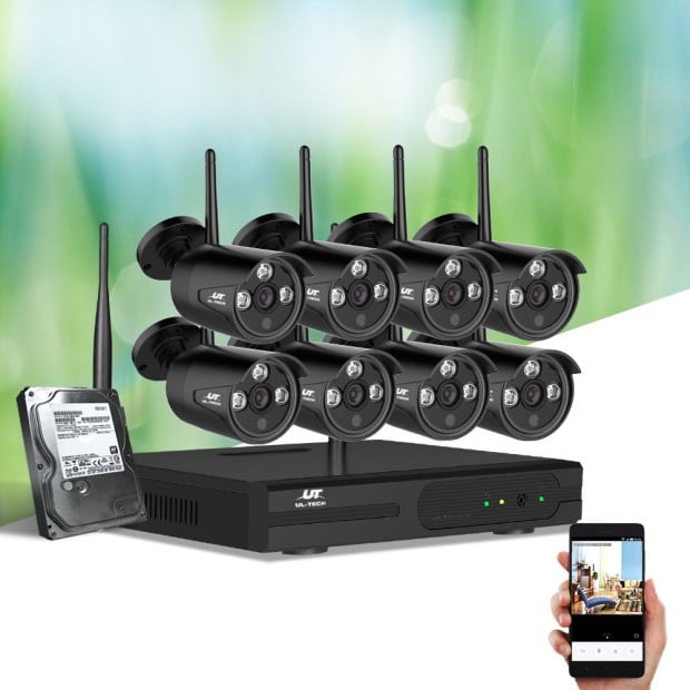 Ul-tech Wireless Cctv Home Security Camera System Wifi 8ch 3mp Nvr 4tb Image 7