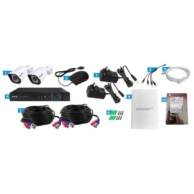 4CH DVR AHD 1080P HD CCTV 2x Outdoor Bullet Security Camera 4TB HDD Image 7