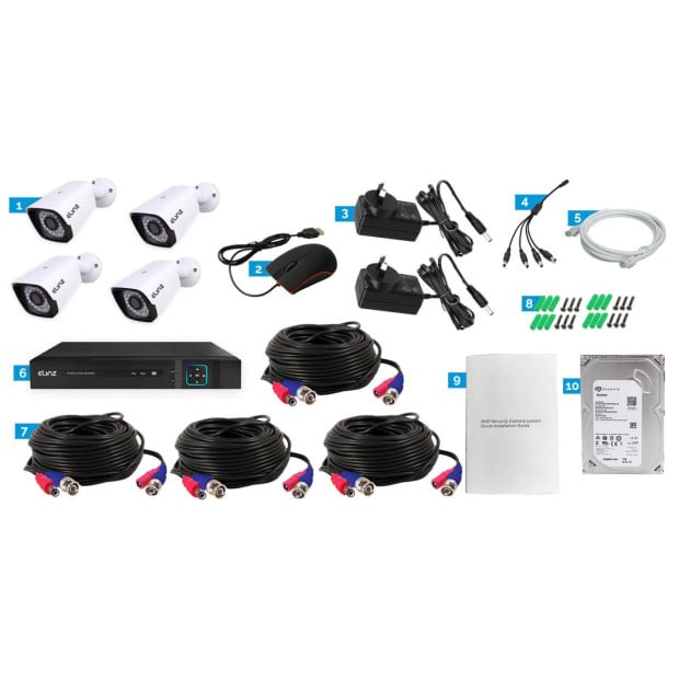 4CH DVR AHD 1080P HD CCTV 4x Bullet Security Camera 1TB HDD Image 7