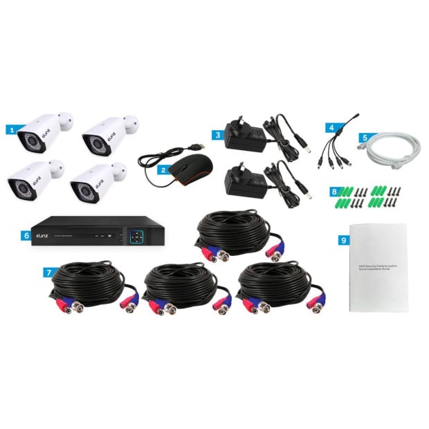 4CH DVR AHD 1080P HD CCTV 4x Bullet Security Camera No HDD Image 7