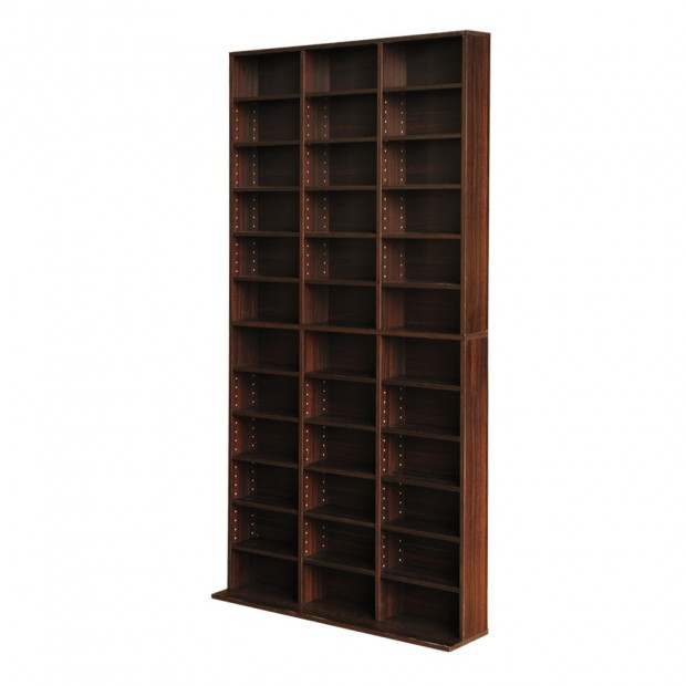 Adjustable CD DVD Book Storage Shelf Brown Image 6