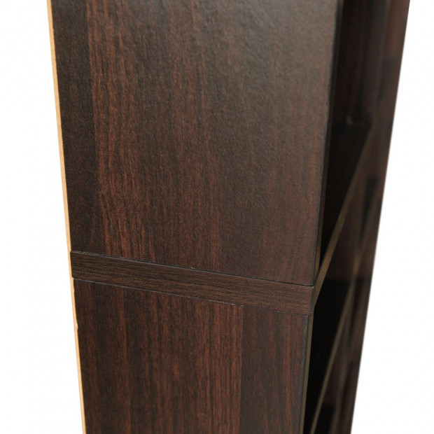 Adjustable CD DVD Book Storage Shelf Brown Image 7