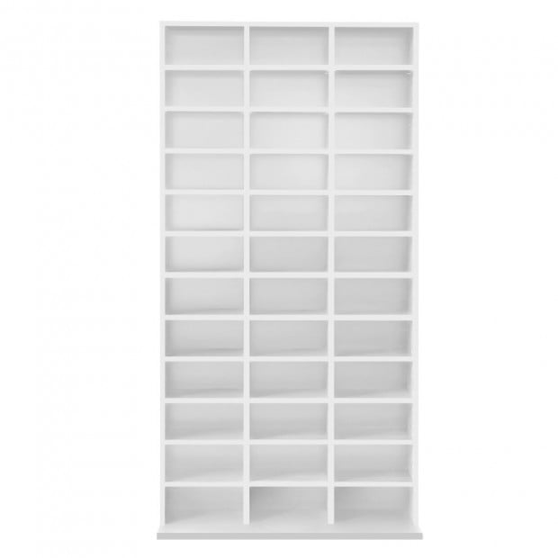 Adjustable CD DVD Book Storage Shelf White Image 4