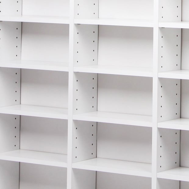 Adjustable CD DVD Book Storage Shelf White Image 6