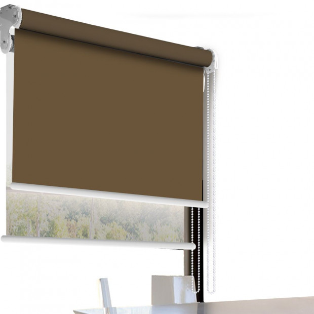 Modern Style Double Roller Blind 210x210 Cm Albaster And White Colour