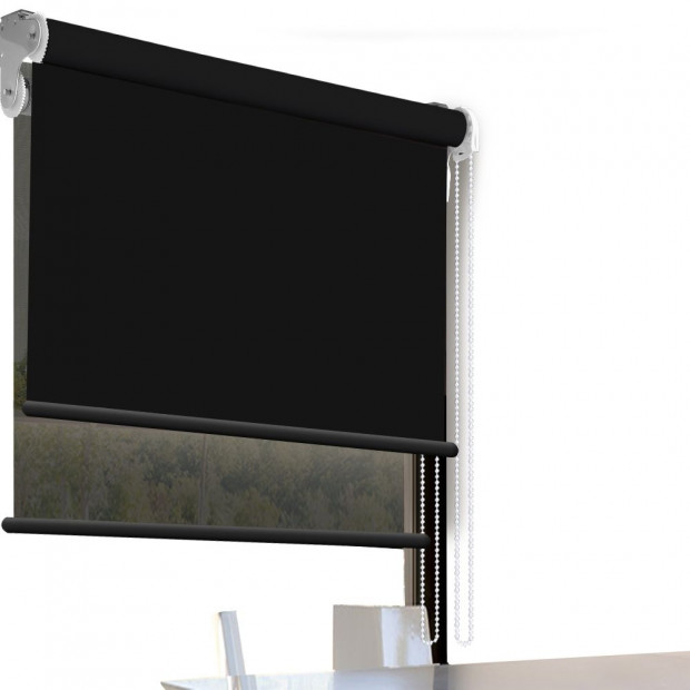 Modern Style Double Roller Blind 150x210 Cm In Black And Black Colour