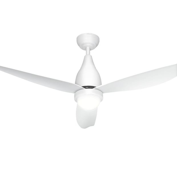 Ceiling Fan DC Motor LED Light Remote Control 52in White