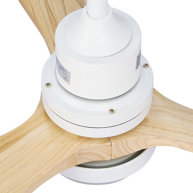 52 Ceiling Fan Led Light Remote Control Wooden Blades Timer Fans Image 3
