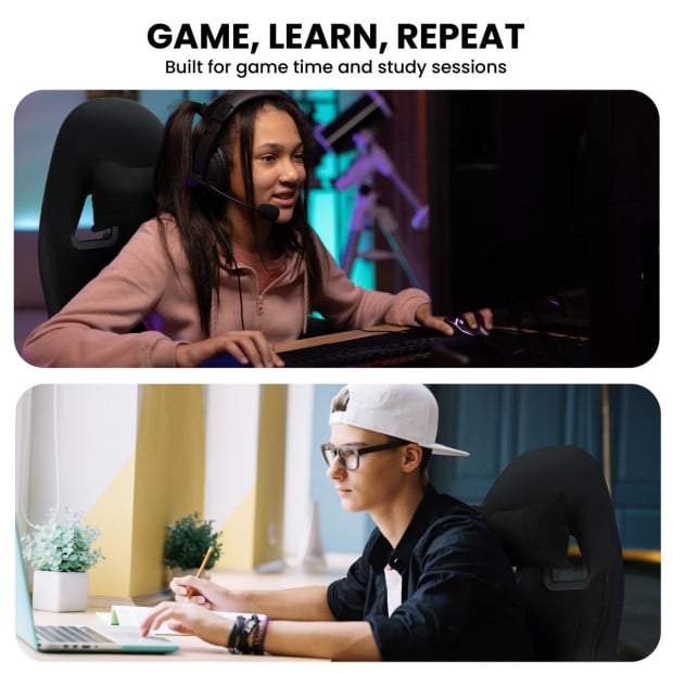 Sarantino Antre Kids Study Gaming Chair in Black Image 6