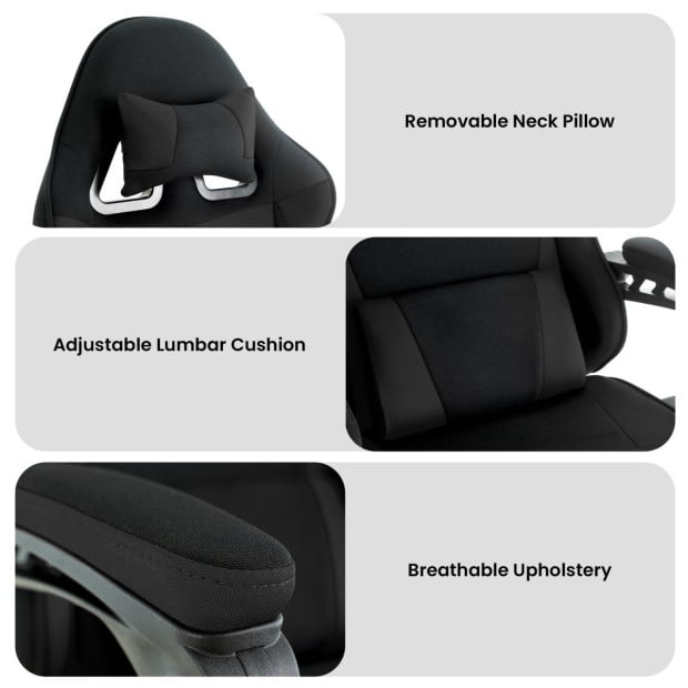 Sarantino Antre Kids Study Gaming Chair in Black Image 8