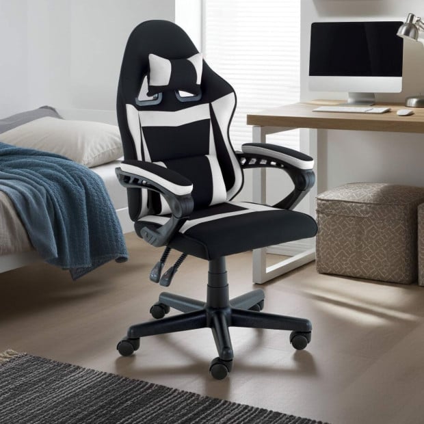 Sarantino Antre Kids Study Gaming Chair in Black and White Image 9