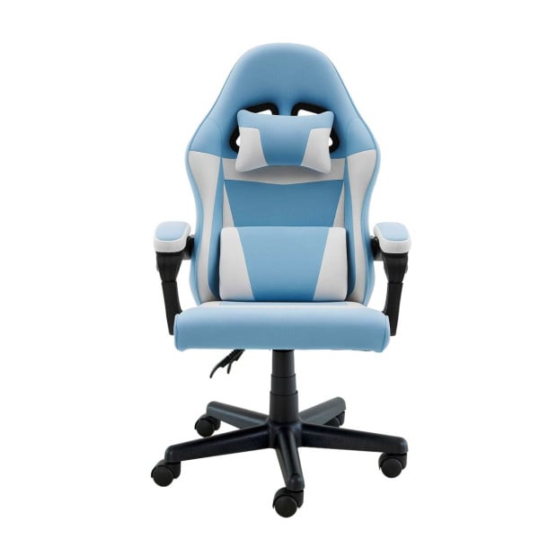 Sarantino Antre Kids Study Gaming Chair in Blue and White Image 2