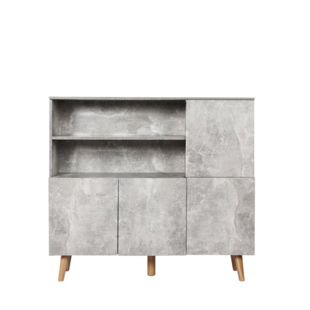 Buffet Sideboard Storage Cabinet Cupboard Doors Furniture Kitchen Image 2