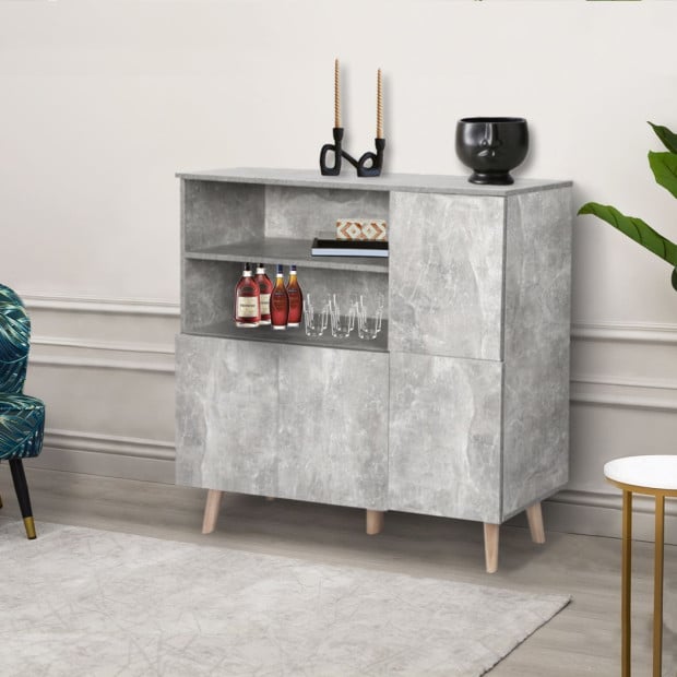 Buffet Sideboard Storage Cabinet Cupboard Doors Furniture Kitchen Image 7