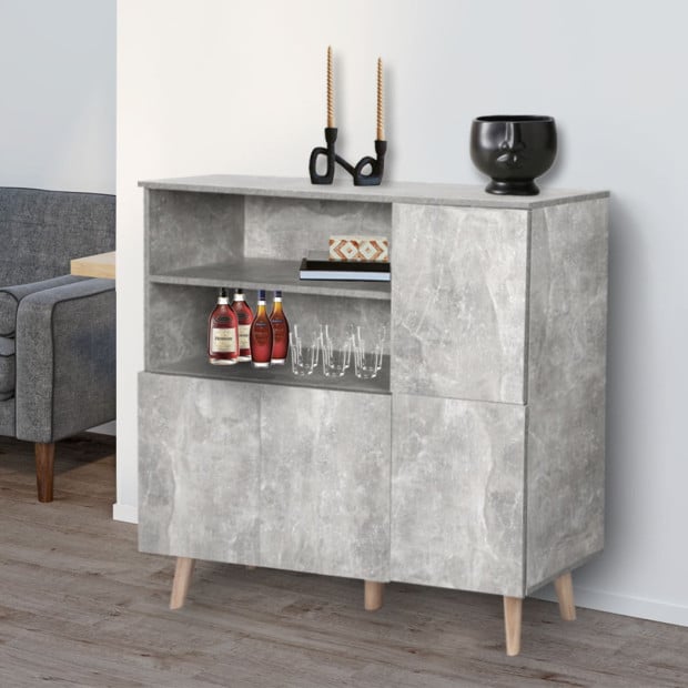 Buffet Sideboard Storage Cabinet Cupboard Doors Furniture Kitchen Image 8