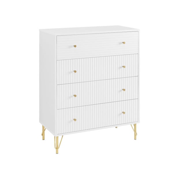 Sarantino Rocco Chest of Drawers in White Image 2