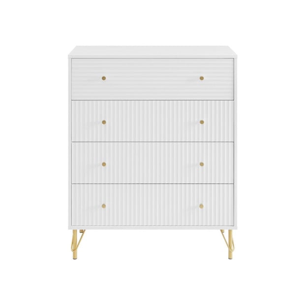 Sarantino Rocco Chest of Drawers in White Image 3