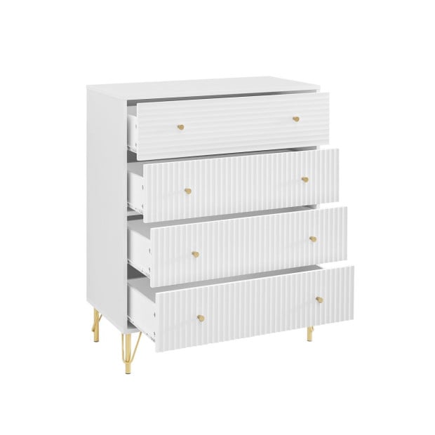 Sarantino Rocco Chest of Drawers in White Image 5