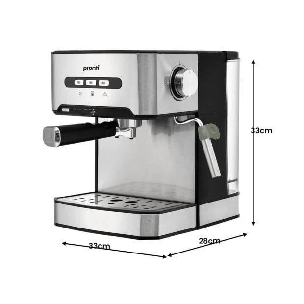 Pronti Toaster, Kettle & Coffee Machine Breakfast Set - Black Image 4