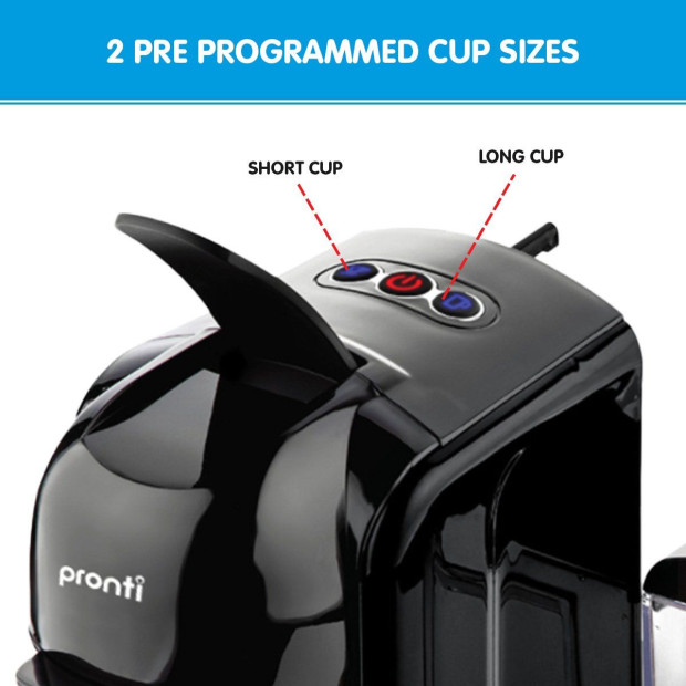 Pronti HomeMaid 3-in-1 Coffee Machine Multi-Capsule Pods and Ground Coffee Nespresso & Caffitaly Compatible CM-511HM Image 7