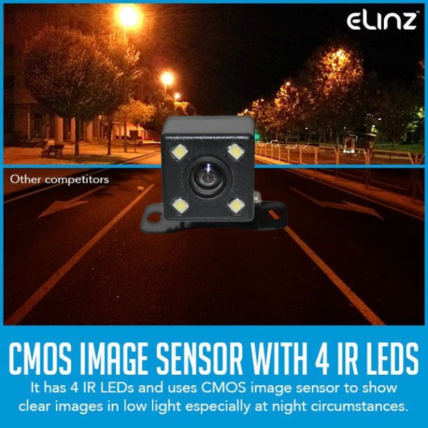 CMOS Car Reversing Camera Rearview 600TVL IR Night Vision 170 12V Image 5