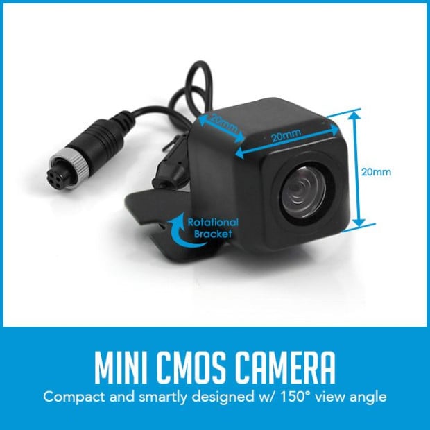 7in HD Monitor 4pin System CCD Reversing Camera Kit Cable Mic 12V 24V Image 5