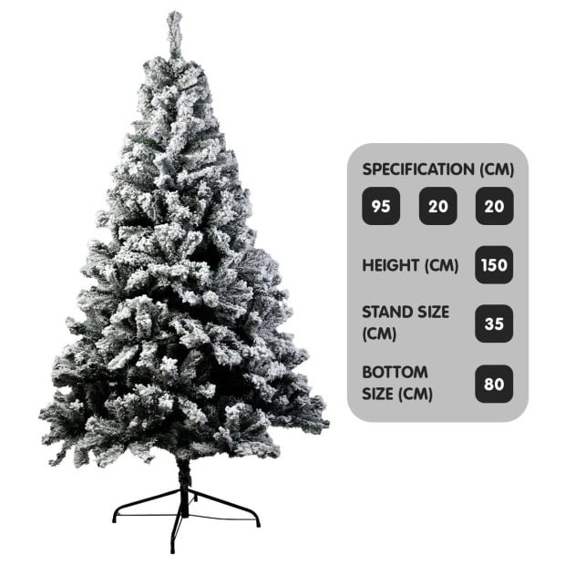 Christabelle Snow-Tipped Artificial Christmas Tree 1.5m - 550 Tips Image 5