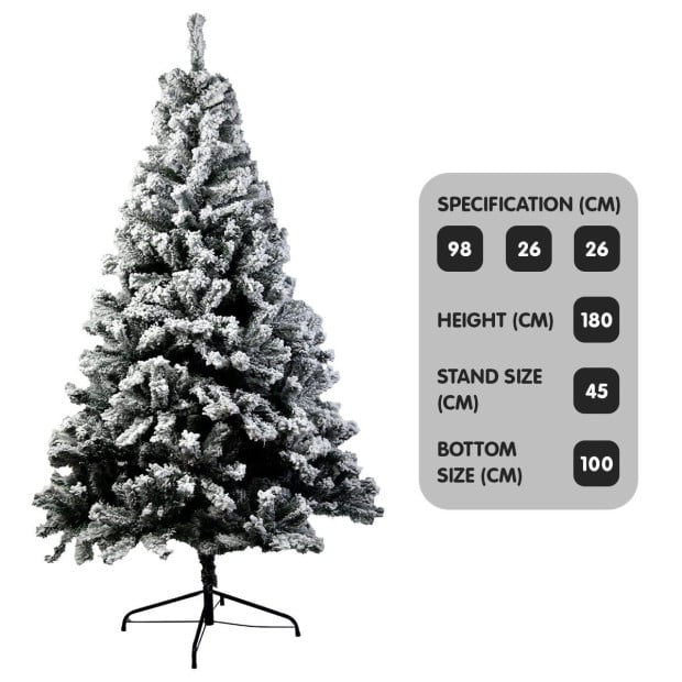 Christabelle Snow-Tipped Artificial Christmas Tree 1.8m - 850 Tips Image 4