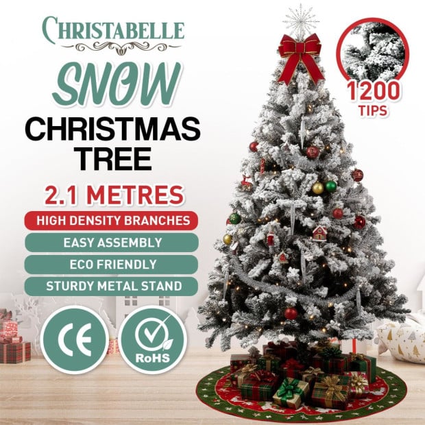 Christabelle Snow-Tipped Artificial Christmas Tree 2.1m - 1200 Tips Image 8